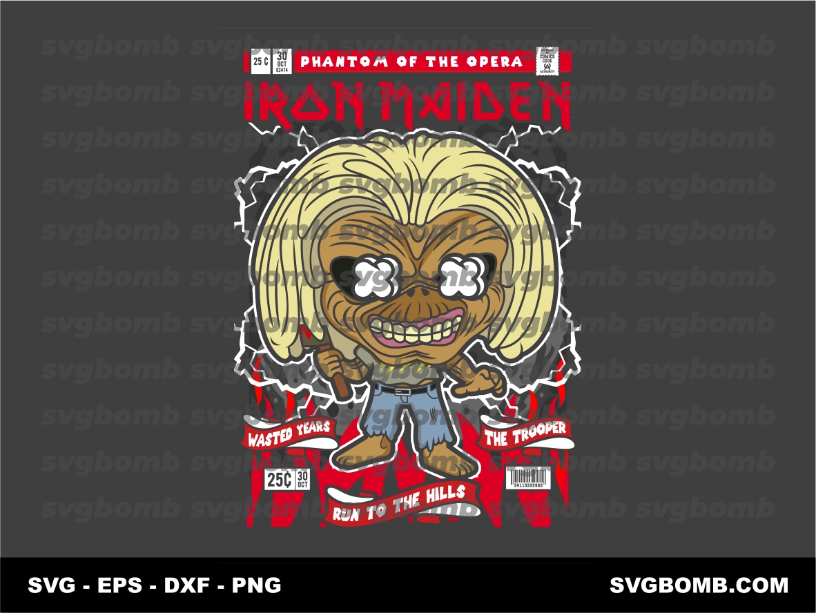 Iron Maiden Design DTF PNG