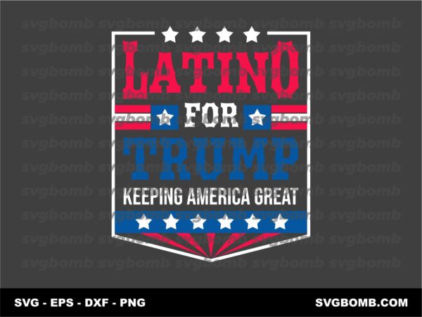Latino for Trump Design Logo SVG Download