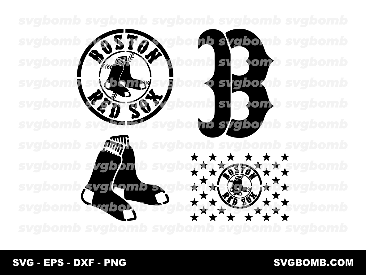 MLB Boston Red Sox SVG Stencil Download