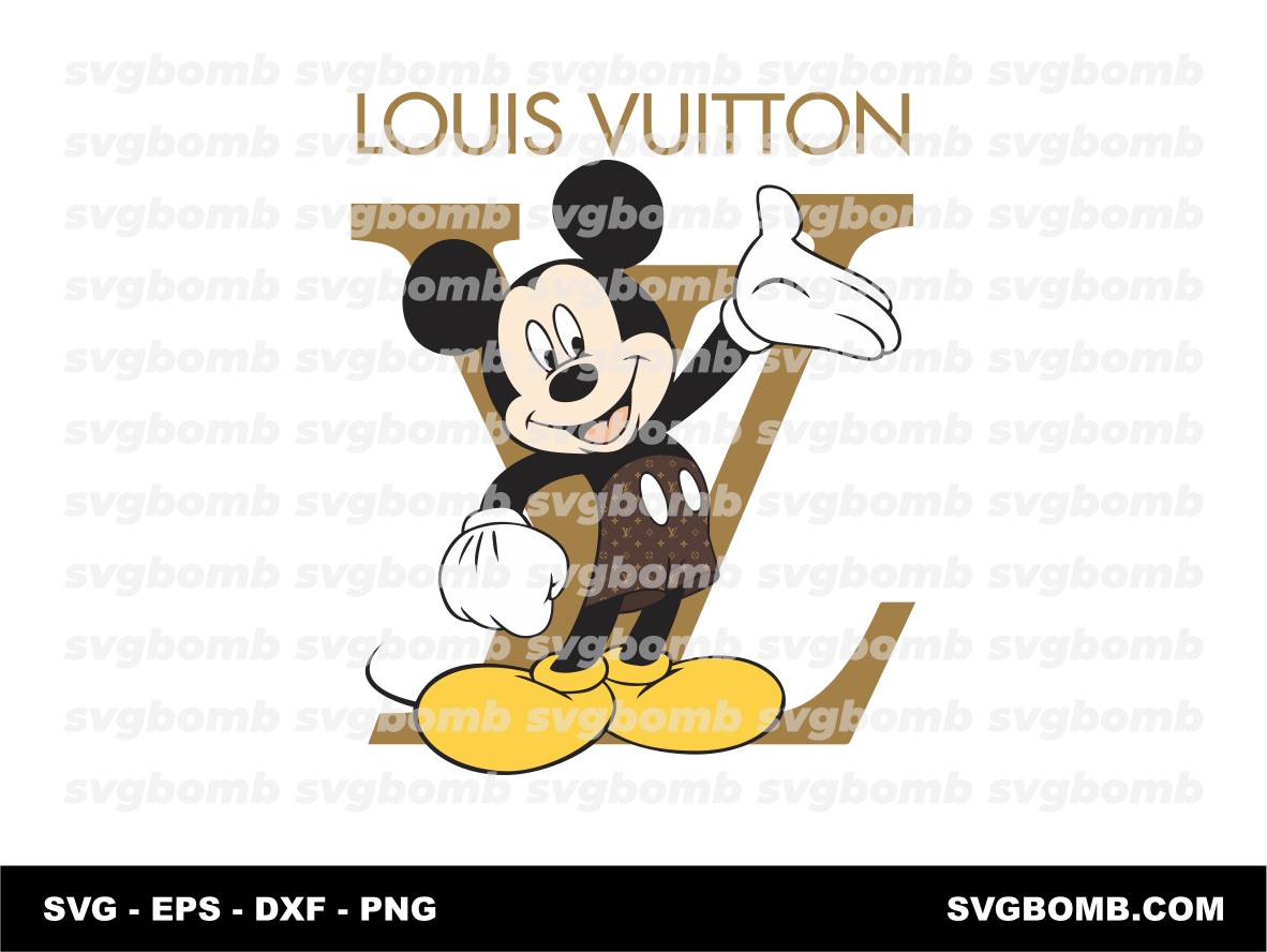 Mickey Disney LV PNG EPS Louis Vuitton SVG