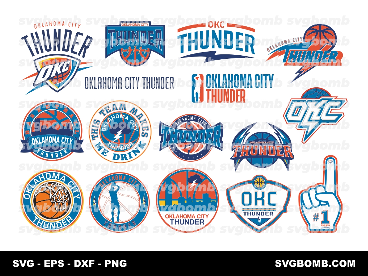NBA Logo Oklahoma City Thunder SVG, Vector Bundle