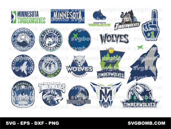 NBA Minnesota Timberwolves SVG Cut Files For Cricut