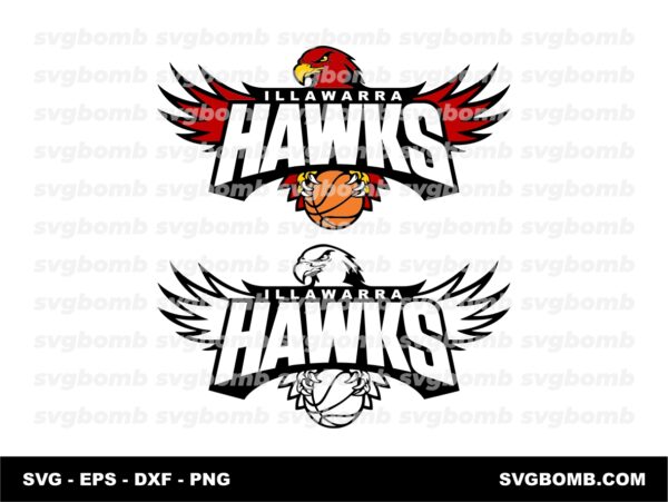 NBL TEAM Logo Illawarra Hawks SVG Editable