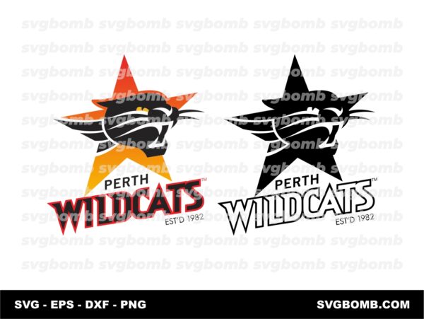 NBL TEAM Logo Perth Wildcats SVG Editable