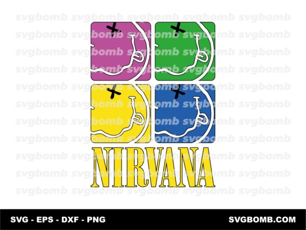 Nirvana Cut Files, PNG, Kurt Cobain Design