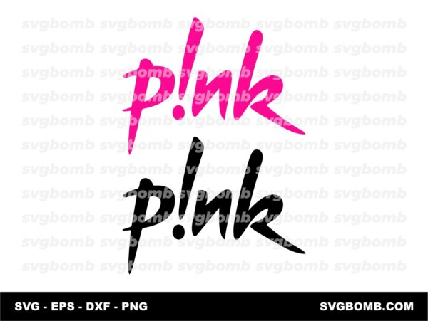 Pink Logo SVG Cut Files PNG EPS