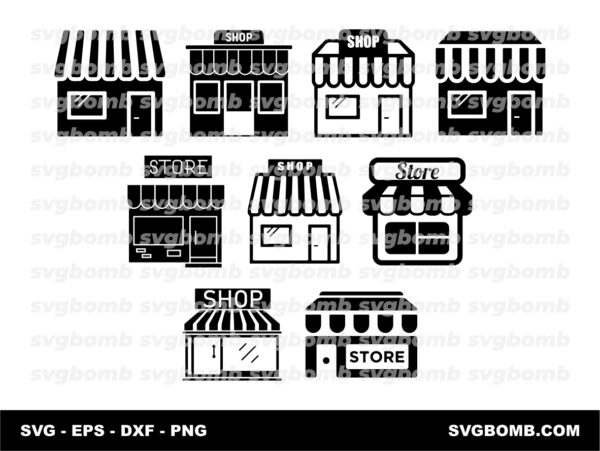 Shop SVG, Shop Silhouette, Super Shop SVG, Market