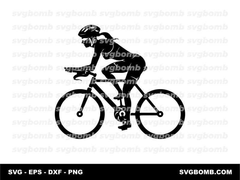 Sports Bike Woman Female Cyclist SVG