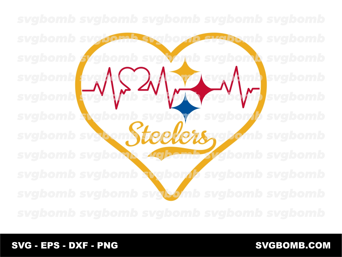 Steelers Heart SVG eps