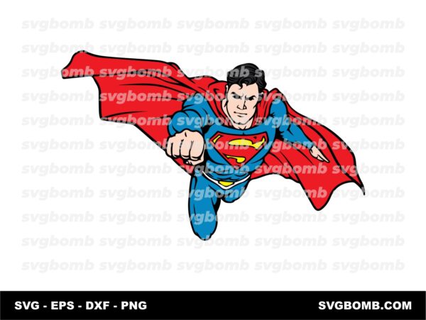 Super Man SVG Layered Stock Image Download