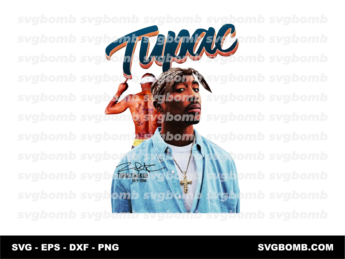 Tupac DTF T-Shirt Design PNG Download