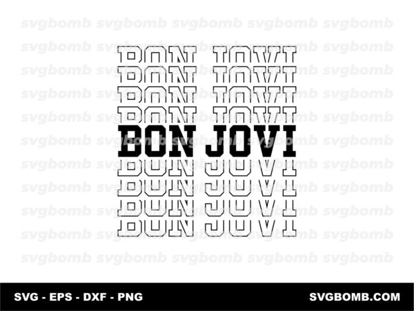 Typography Design BonJovi SVG Download
