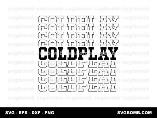 Typography Design Coldplay SVG Download