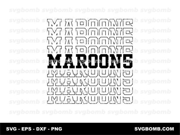 Typography Design Maroon5 SVG Download