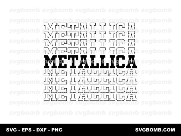 Typography Design Metallica SVG Download