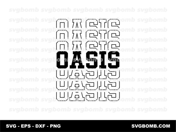 Typography Design Oasis SVG Download
