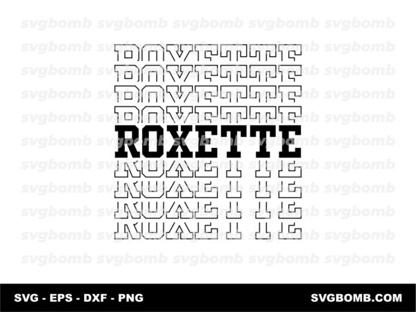 Typography Design Roxette SVG Download