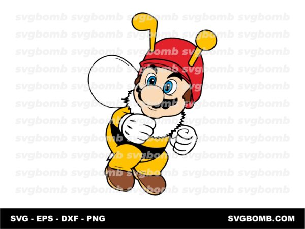 Bee Mario, Super Mario Cartoon Vector Download