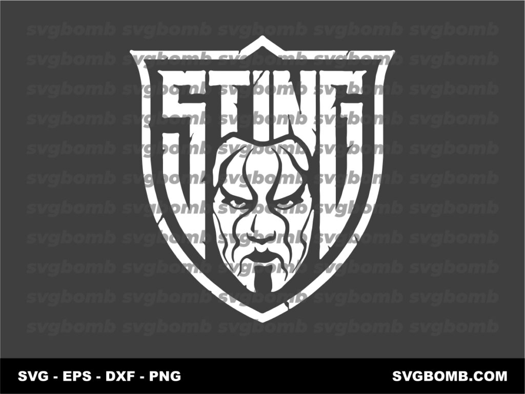 sting logo wwe svg