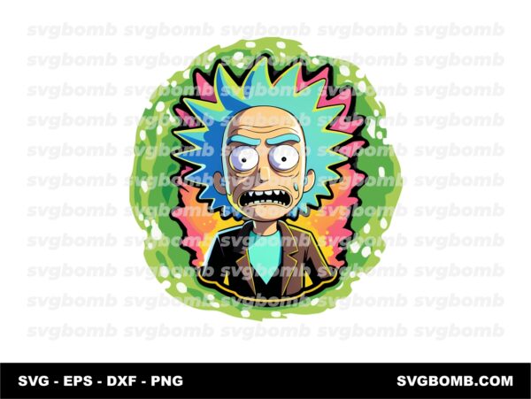 Transparent Rick and Morty PNG for DTF or DTG