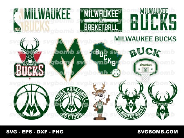 Basketball Decals Milwaukee Bucks Files SVG