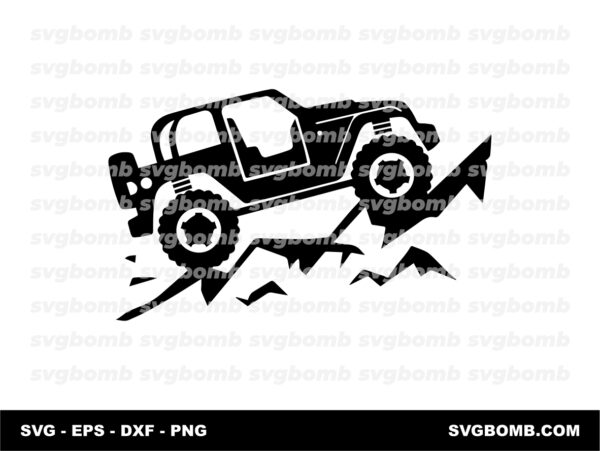Jeep Adventure Illustration Design SVG
