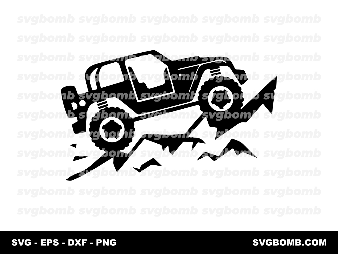 Jeep Adventure Illustration Design SVG