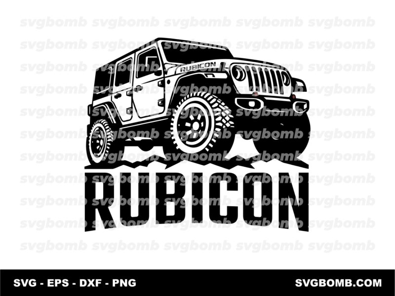 Jeep Rubicon Vector (SVG, EPS, PNG, DXF)