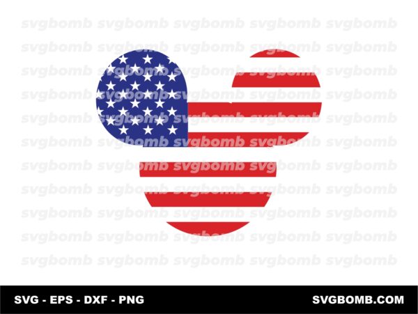 Mouse Head American Flag Download