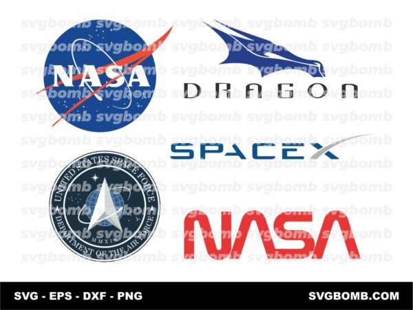Nasa Space Logo Bundle Cut Files Download