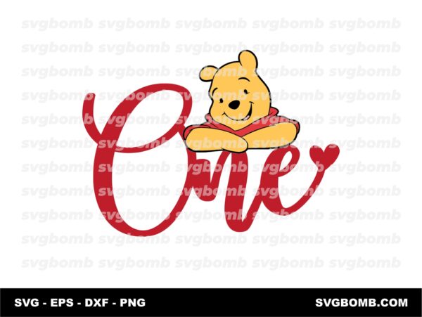 One Pooh Bear Cake Topper Download