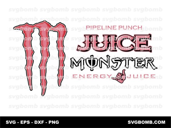 Pink Monster Energy Juice PNG EPS SVG Download