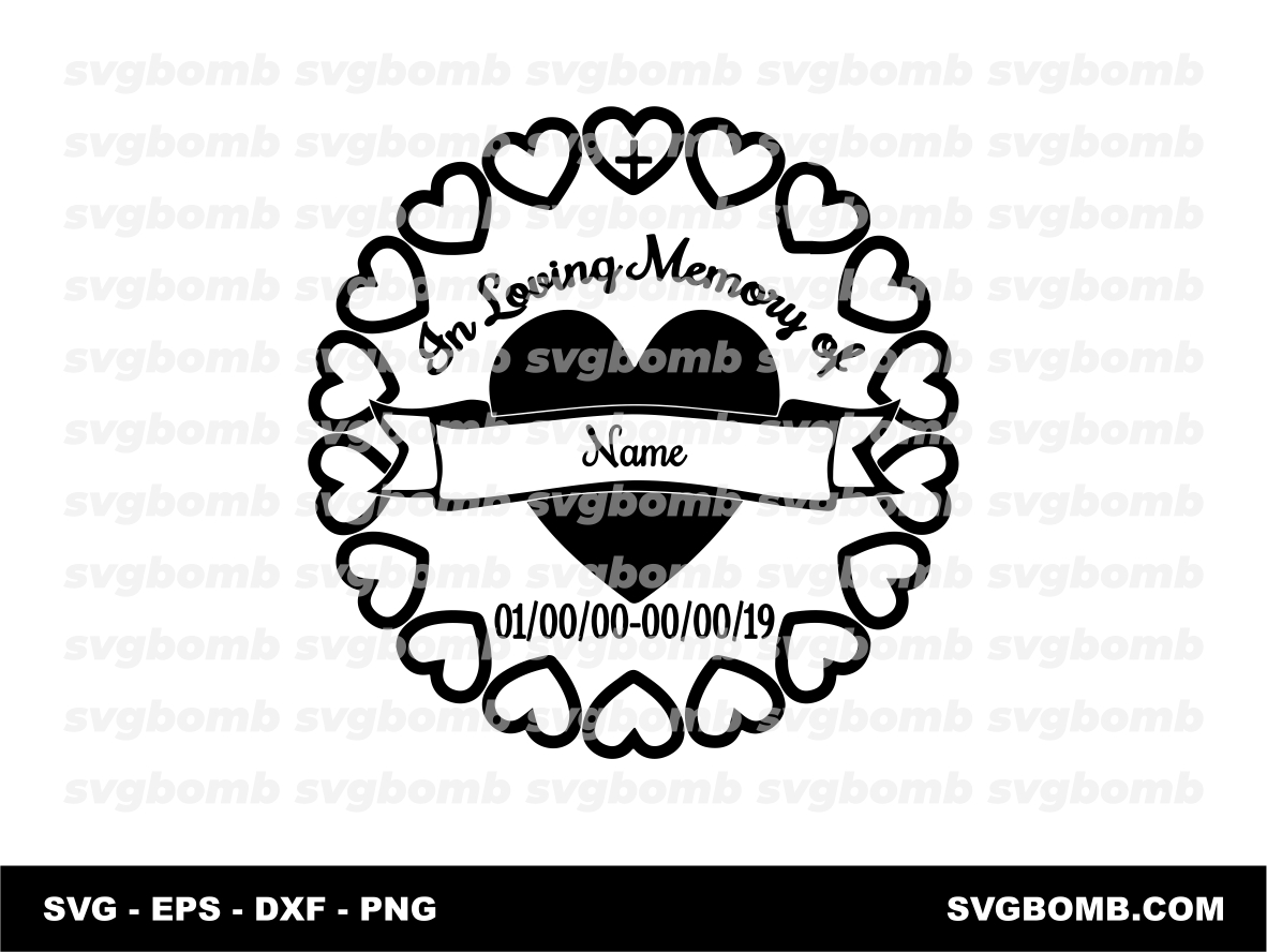 RIP In Loving Memory SVG PNG Design Download