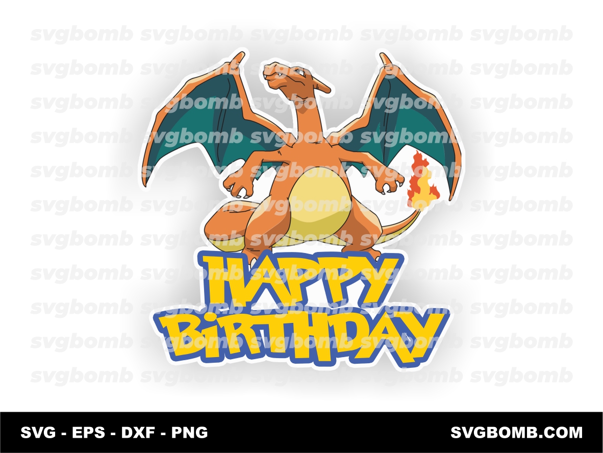 charizard cake topper printable download