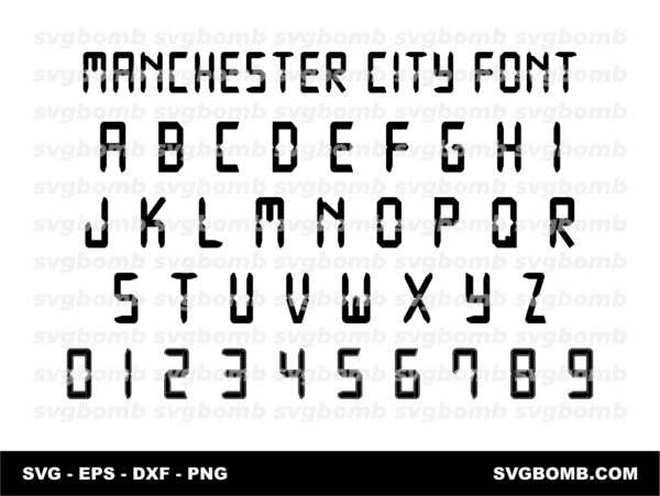 Manchester City Font SVG Download