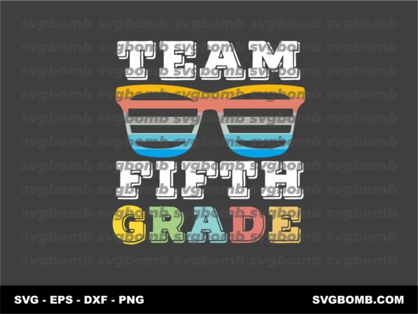 5th Grade Team SVG for Cricut, PNG