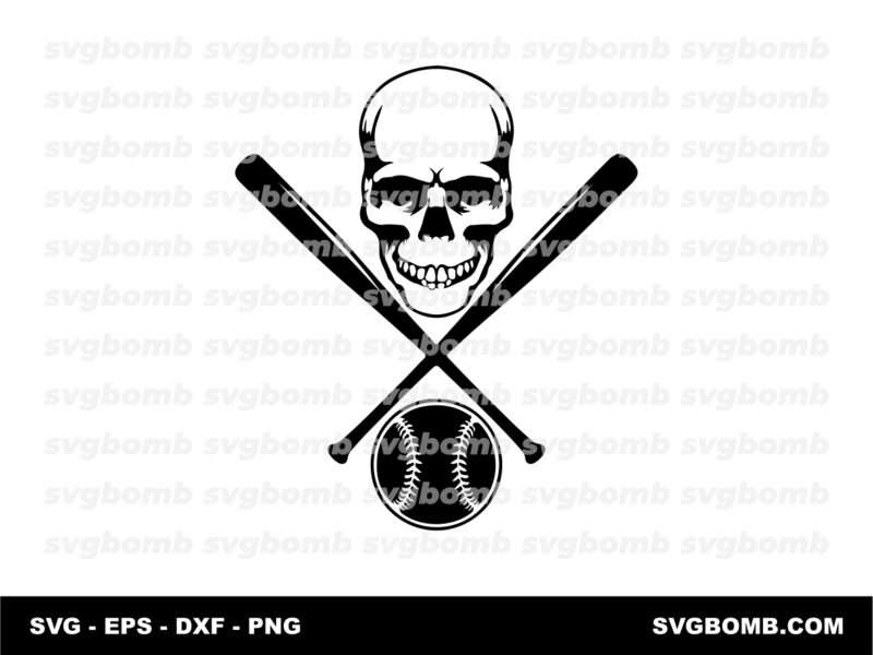 Baseball SVG Skull