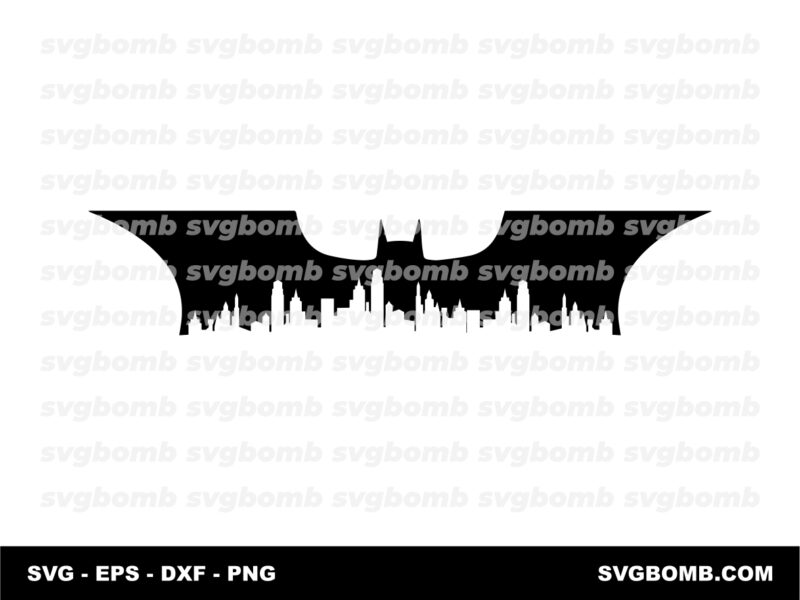 Batman Gotham City (SVG, DXF, PNG, EPS)