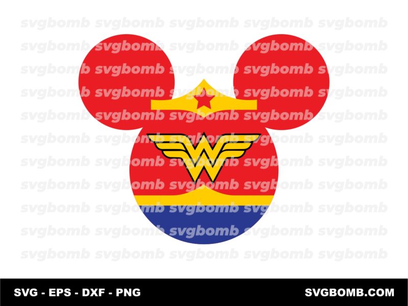 DC Wonder Woman Vector Disney Head