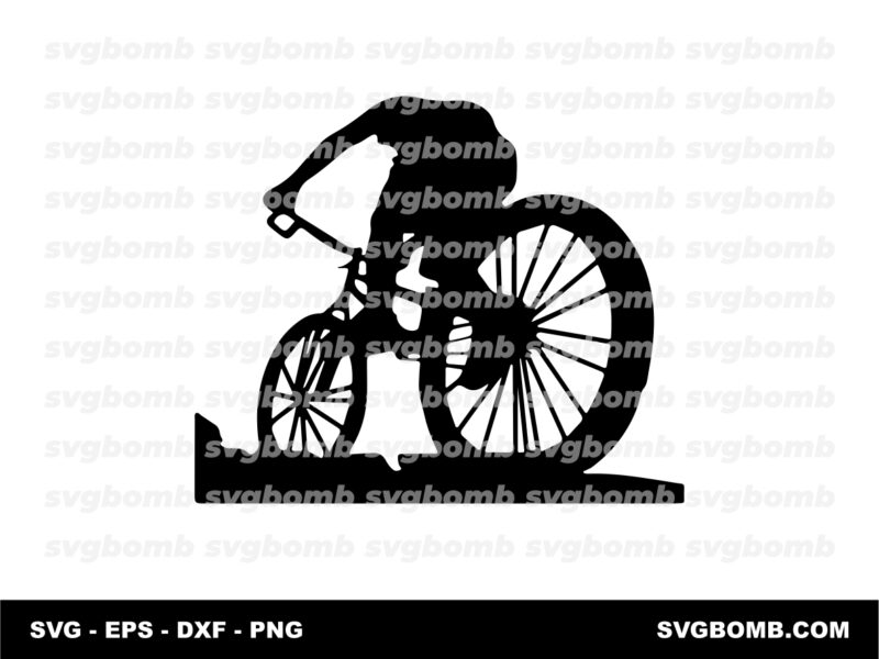 Dazzling Bike Cyclist Riding Bike Shadow