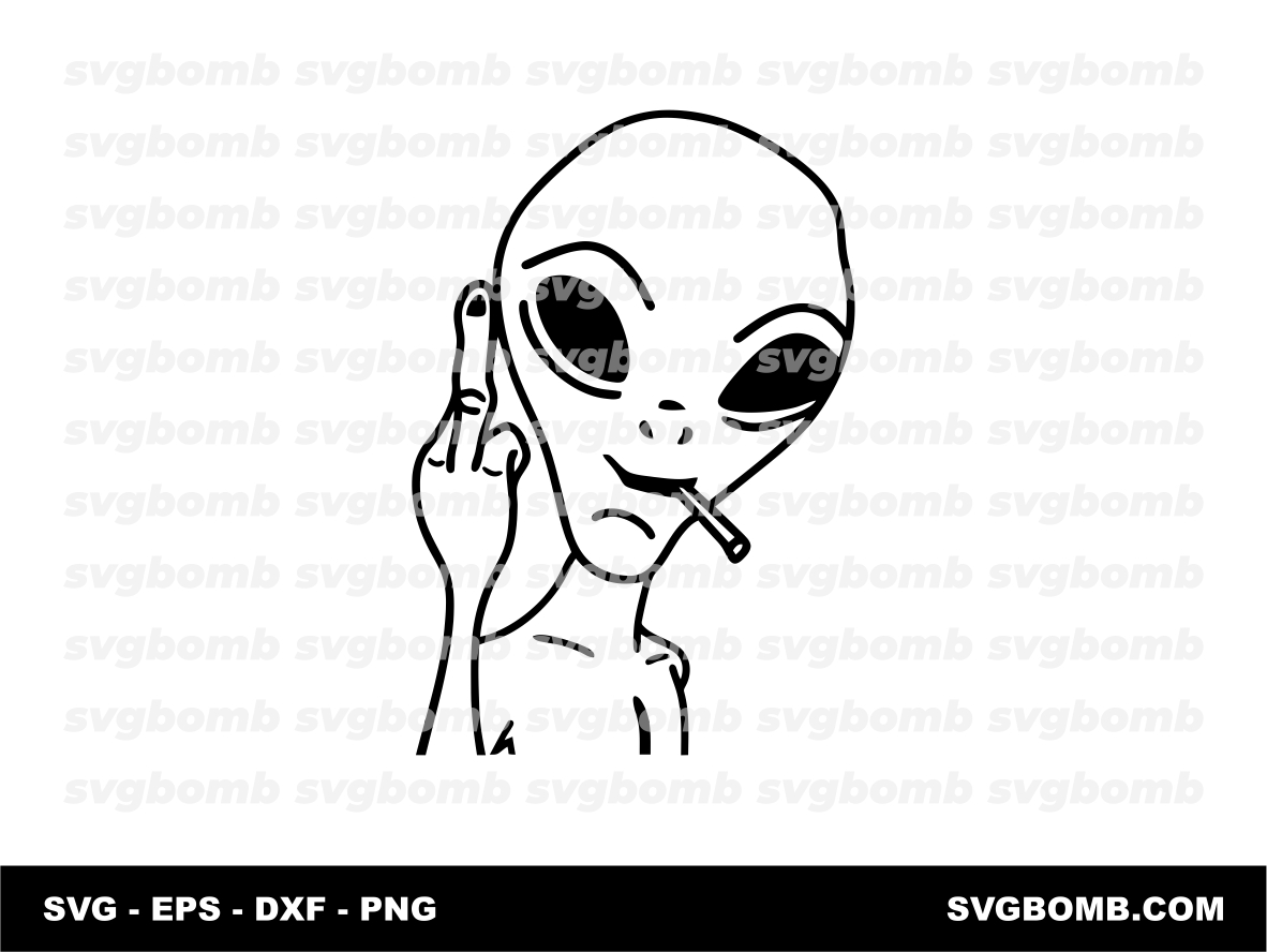 Funny Alien SVG Cut Files