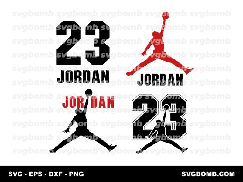 Michael Jordan Logo SVG, Jump Man, Basketball 23 Vector