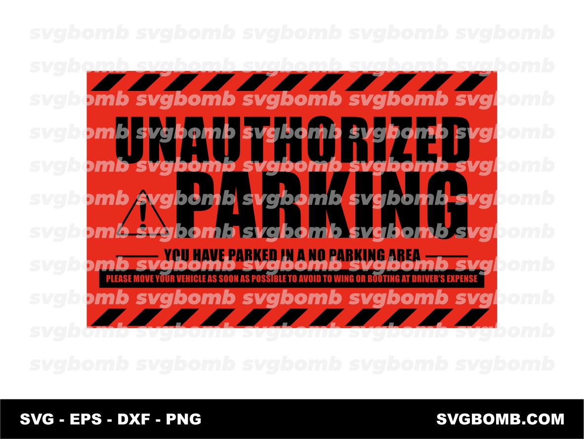 Parking Violation Cricut SVG, Sticker Project FILE