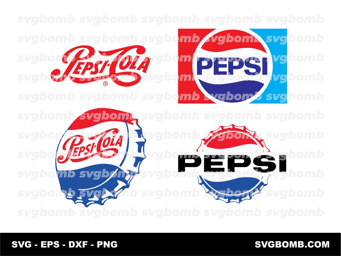 Pepsi Logo SVG Bundle, PNG, EPS, Cola Vector