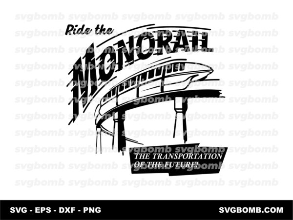 Ride The Monorail SVG Clipart