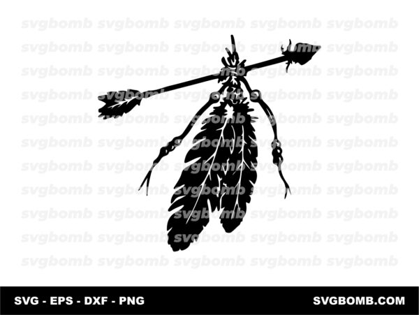 Fashion Native American Arrow Feathers SVG