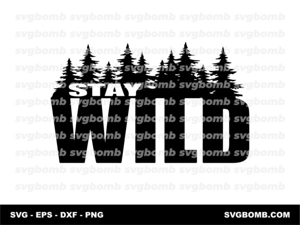 Forest Windshield Stay Wild SVG Clipart
