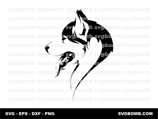 Husky Animal Head SVG for Making Sticker