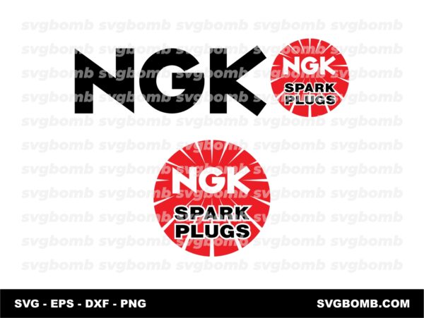 NGK Spark Plug Logo SVG Cut Files, PNG and EPS