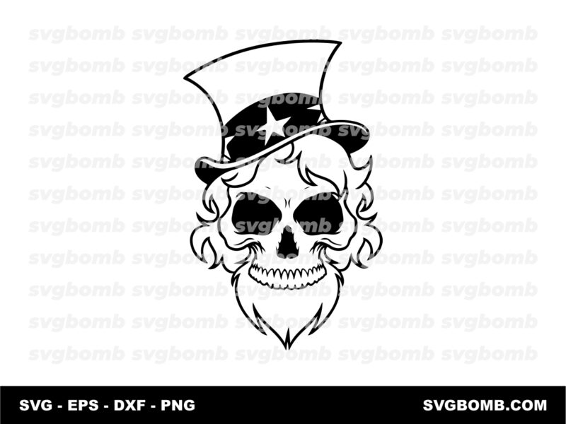 Uncle Sam Skull SVG